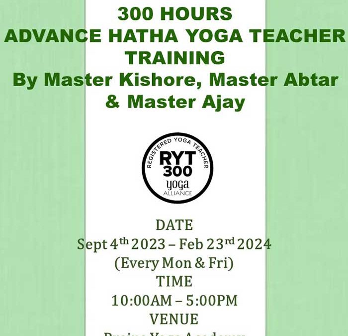 300 Hours advance hatha yoga teacher training